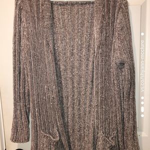 Soft, medium grey cardigan
